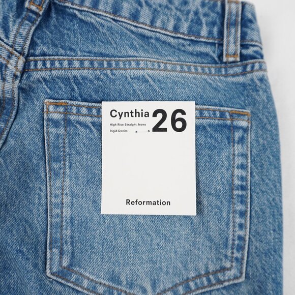 Reformation Cynthia High-Rise Straight Jeans In Colorado - Women's Size 26 NWT - Picture 9 of 11